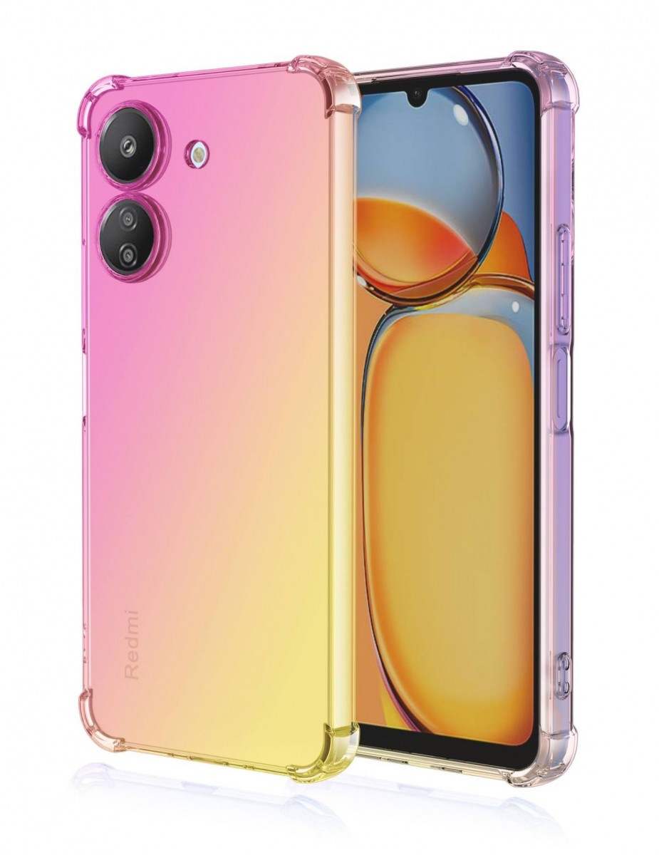 Levně Kryt TopQ Xiaomi Redmi 13C Shock duhový růžovo-žlutý 117572 (pouzdro neboli obal na mobil Xiaomi Redmi 13C)