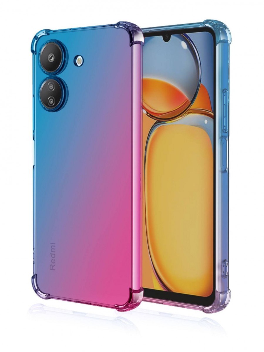 Levně Kryt TopQ Xiaomi Redmi 13C Shock duhový modro-růžový 117574 (pouzdro neboli obal na mobil Xiaomi Redmi 13C)