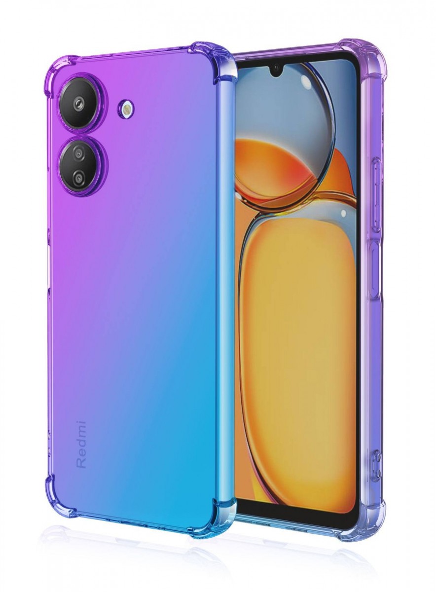 Levně Kryt TopQ Xiaomi Redmi 13C Shock duhový fialovo-modrý 117575 (pouzdro neboli obal na mobil Xiaomi Redmi 13C)