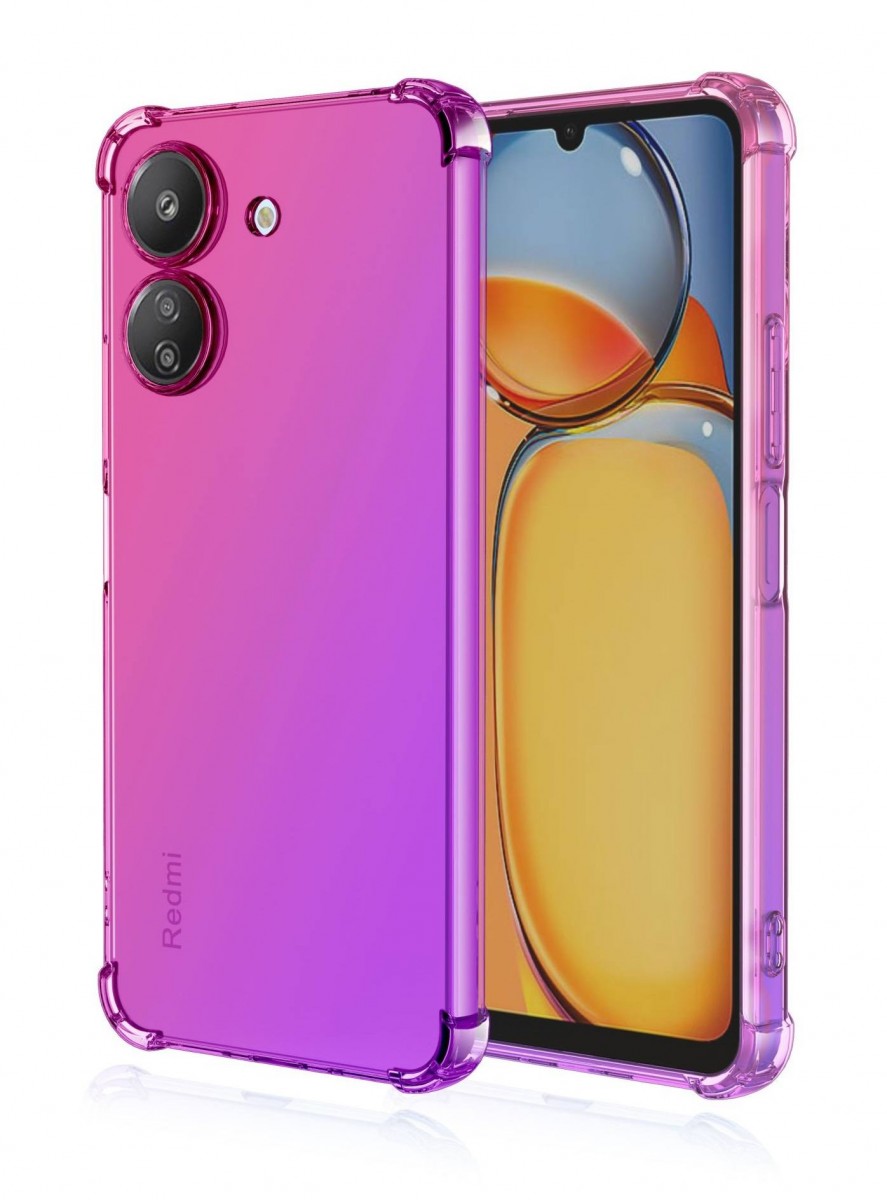 Levně Kryt TopQ Xiaomi Redmi 13C Shock duhový růžovo-fialový 117576 (pouzdro neboli obal na mobil Xiaomi Redmi 13C)
