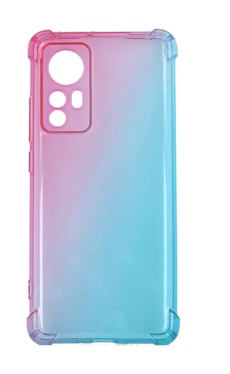 Levně Kryt TopQ Xiaomi 12 Shock duhový mentolovo-růžový 107615 (pouzdro neboli obal na mobil Xiaomi 12)