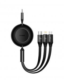 Datový kabel Baseus Bright Mirror 1,1m 3v1 černý 