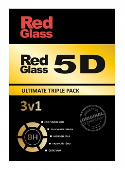 Set ochrany displeje RedGlass na iPhone 8 Triple Pack