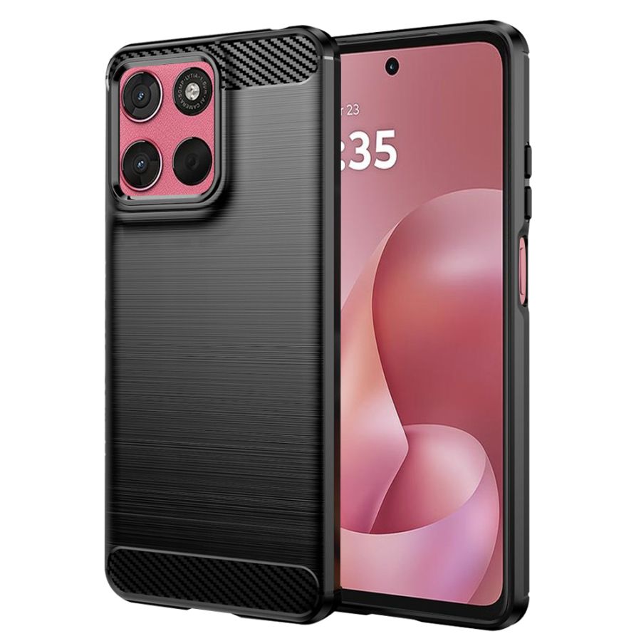 Techsuit - karbon silikon - Motorola Moto G57 Power / G67 Power - černá