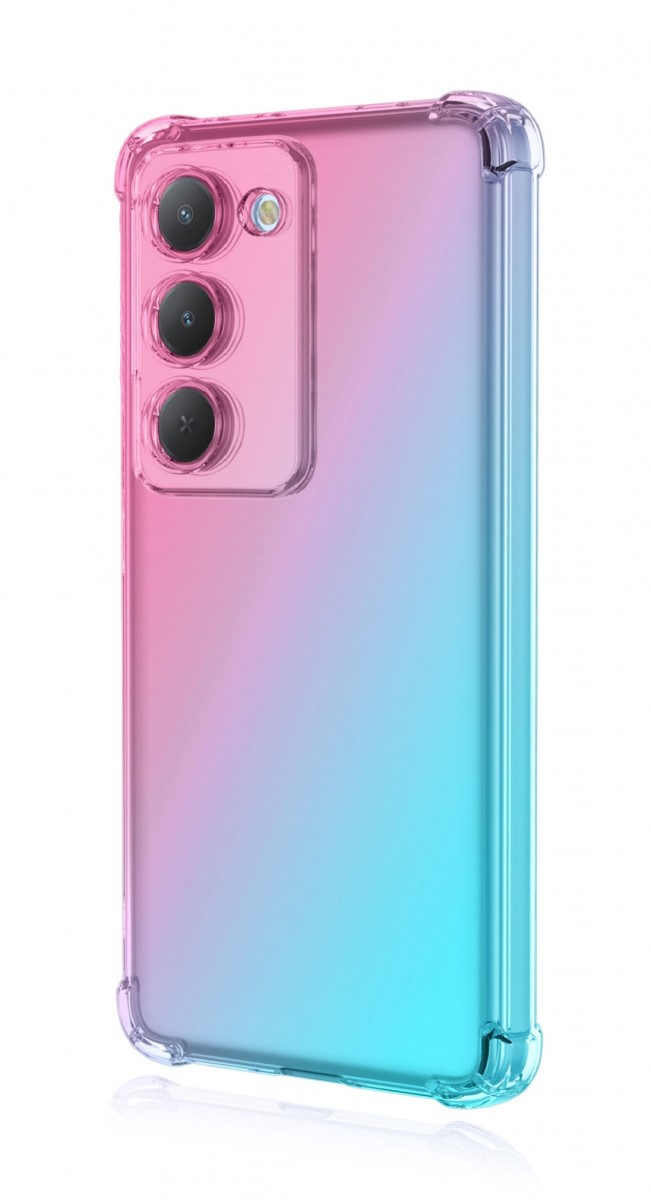 Levně Kryt TopQ Xiaomi Redmi 15 Shock duhový mentolovo-růžový 167707 (pouzdro neboli obal na mobil Xiaomi Redmi 15)