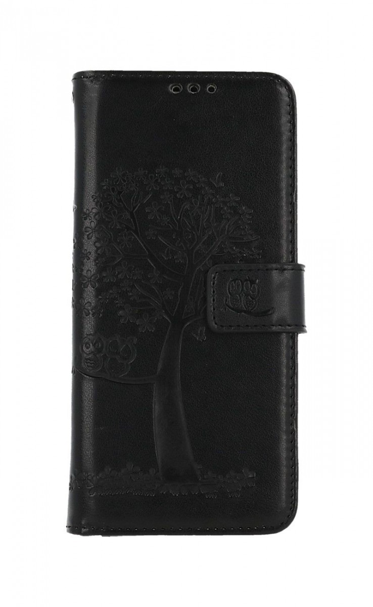 Levně Pouzdro TopQ Xiaomi Redmi Note 11 knížkové Černý strom sovičky 67719 (obal neboli kryt na mobil Xiaomi Redmi Note 11)