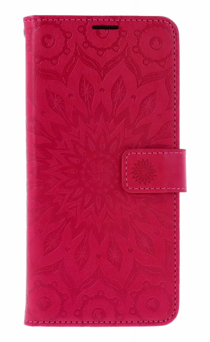 Levně Pouzdro TopQ Xiaomi Redmi Note 14 Pro knížkové Mandala tmavě růžová 167724 (obal neboli kryt na mobil Xiaomi Redmi Note 14 Pro)