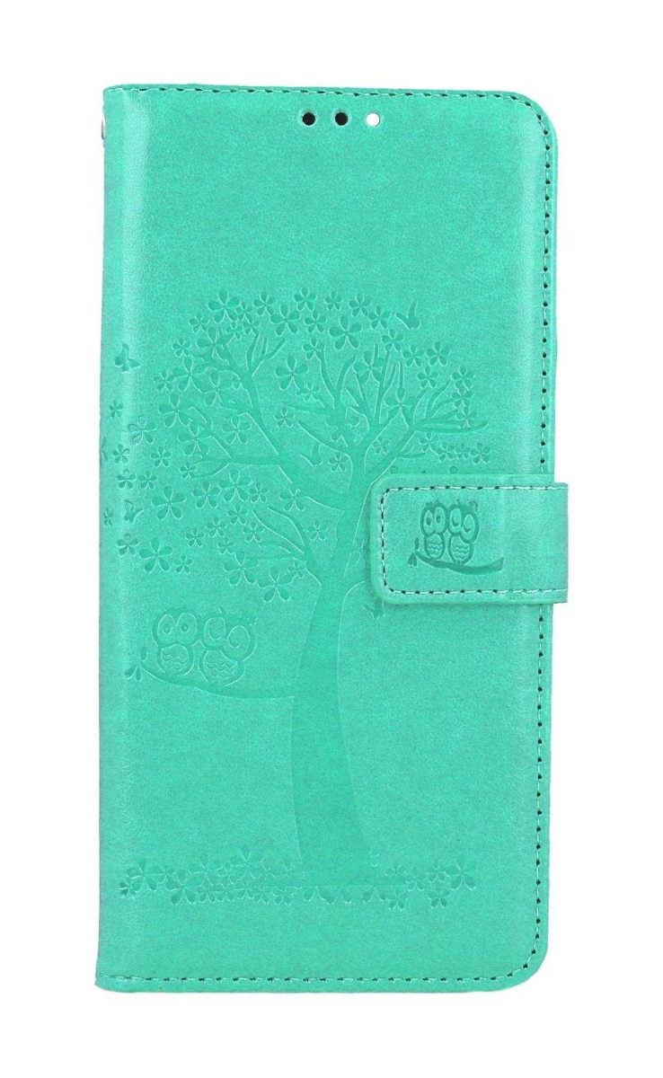 Levně Pouzdro TopQ Xiaomi Redmi 13C knížkové Zelený strom sovičky 127730 (kryt neboli obal na mobil Xiaomi Redmi 13C)