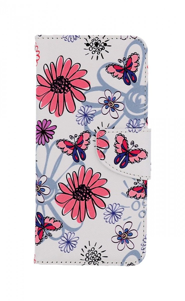 Levně Pouzdro TopQ Xiaomi Redmi Note 11 knížkové Flowers 67764 (obal neboli kryt na mobil Xiaomi Redmi Note 11)