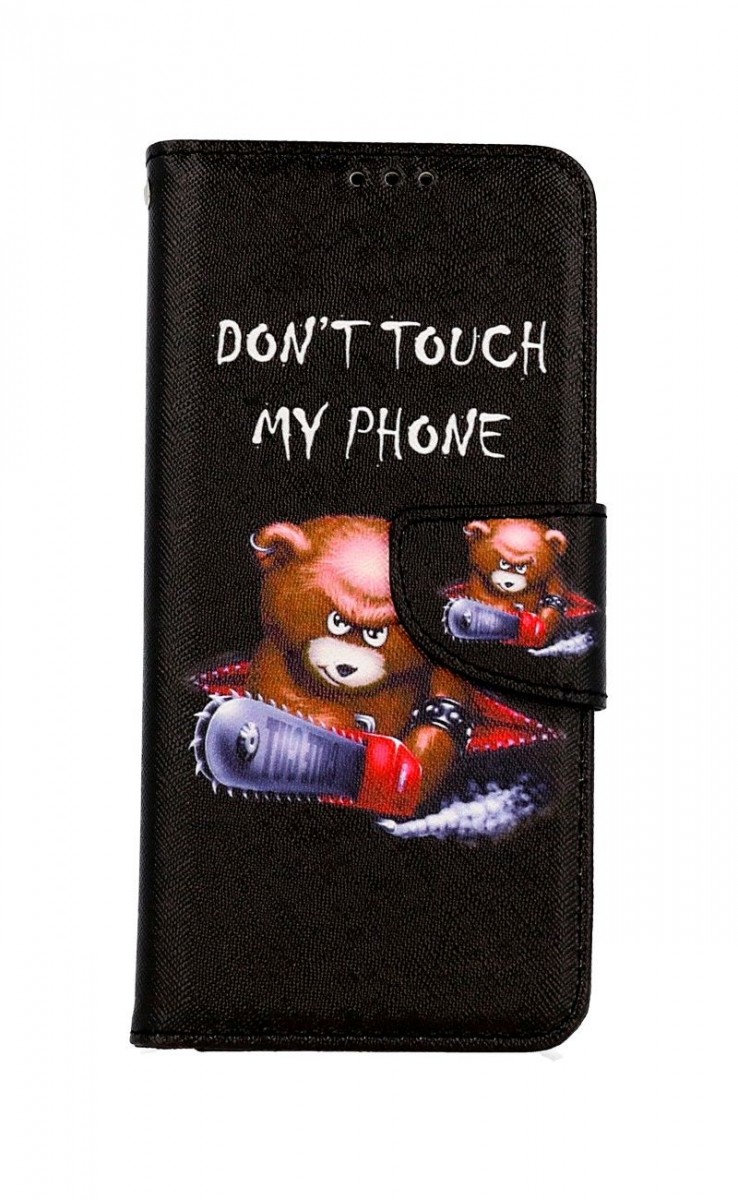 Levně Pouzdro TopQ Xiaomi Redmi Note 11 knížkové Don´t Touch méďa 67768 (obal neboli kryt na mobil Xiaomi Redmi Note 11)