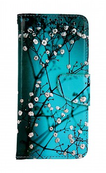 Knížkové pouzdro na Xiaomi Redmi Note 11S Modré s květy