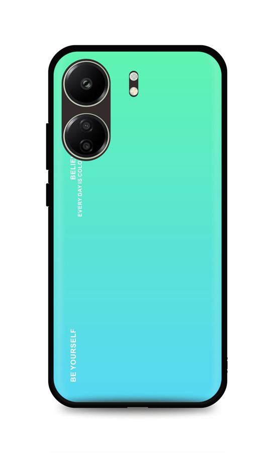 Zadní pevný kryt LUXURY na Xiaomi Redmi 13C duhový zelený