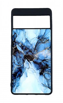 Zadní pevný kryt Marble na Google Pixel 6a 5G Smoky Blue