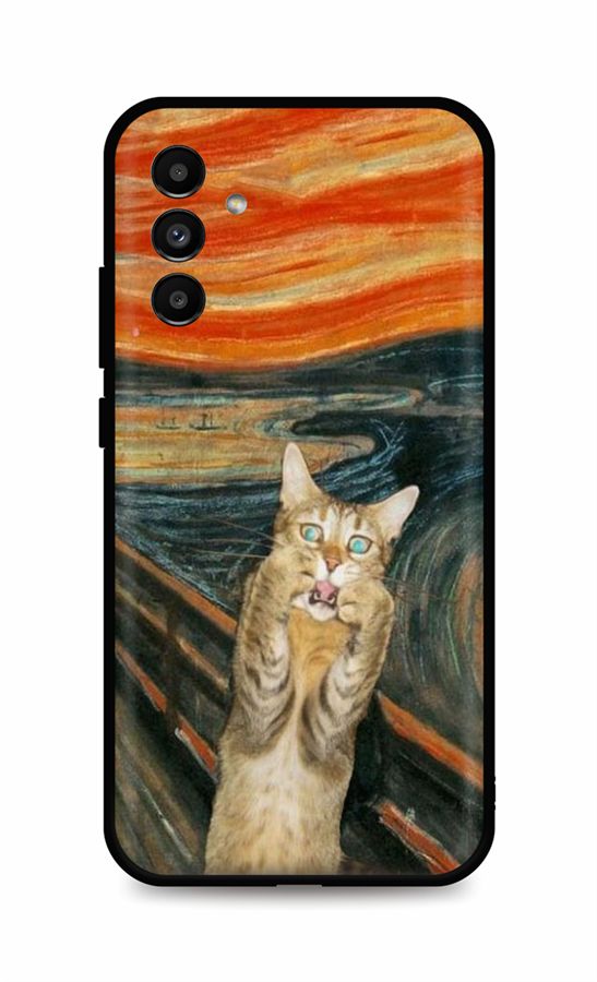 Zadní kryt DARK na Samsung A13 5G Scared Cat
