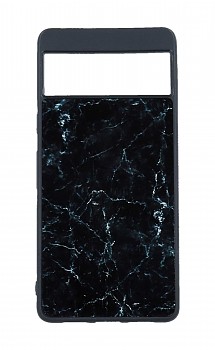 Zadní pevný kryt Marble na Google Pixel 6a 5G Smoky Black