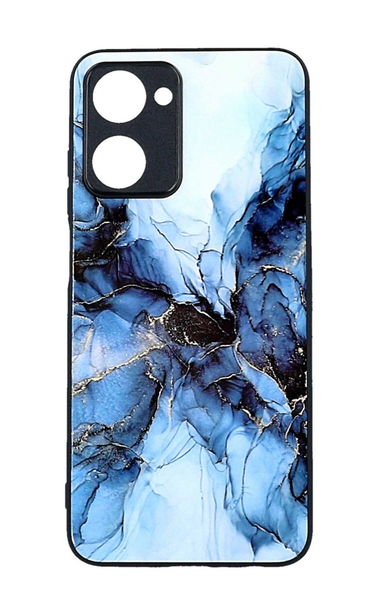 Zadní pevný kryt Marble na Realme 10 Smoky Blue
