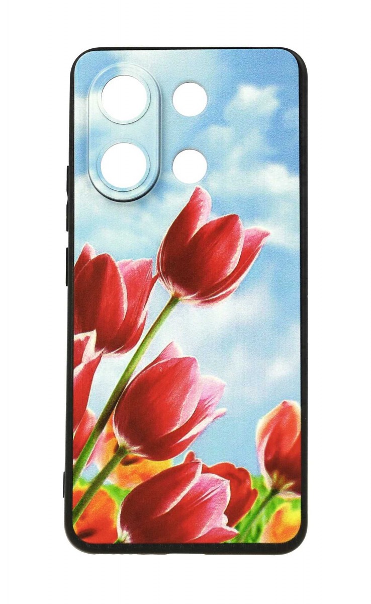 Levně Kryt TopQ Xiaomi Redmi Note 13 Tulips 118110 (pouzdro neboli obal na mobil Xiaomi Redmi Note 13)