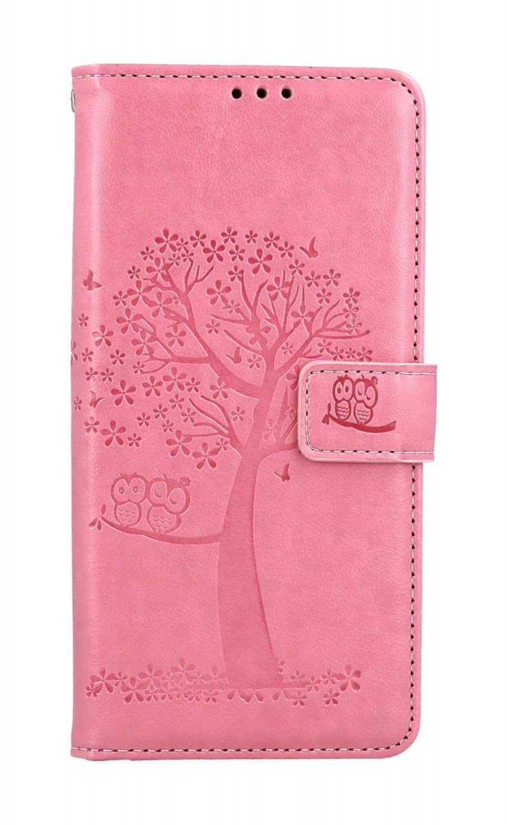 Knížkové pouzdro na Xiaomi Redmi 15C Růžový strom sovičky