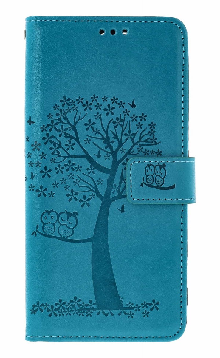 Knížkové pouzdro na Xiaomi Redmi 15C Tyrkysový strom sovičky