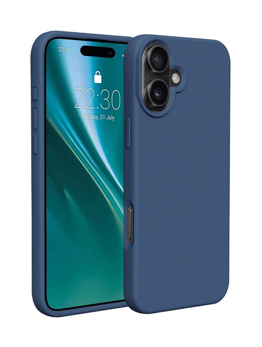 Zadní kryt Essential na iPhone 16 ocelově modrý