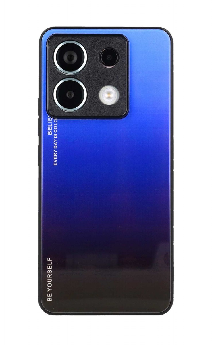 Zadní pevný kryt LUXURY na Xiaomi Redmi Note 13 Pro 5G duhový modrý