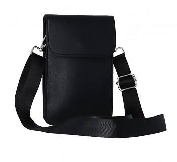 Kabelka na mobil Belt s popruhem černá
