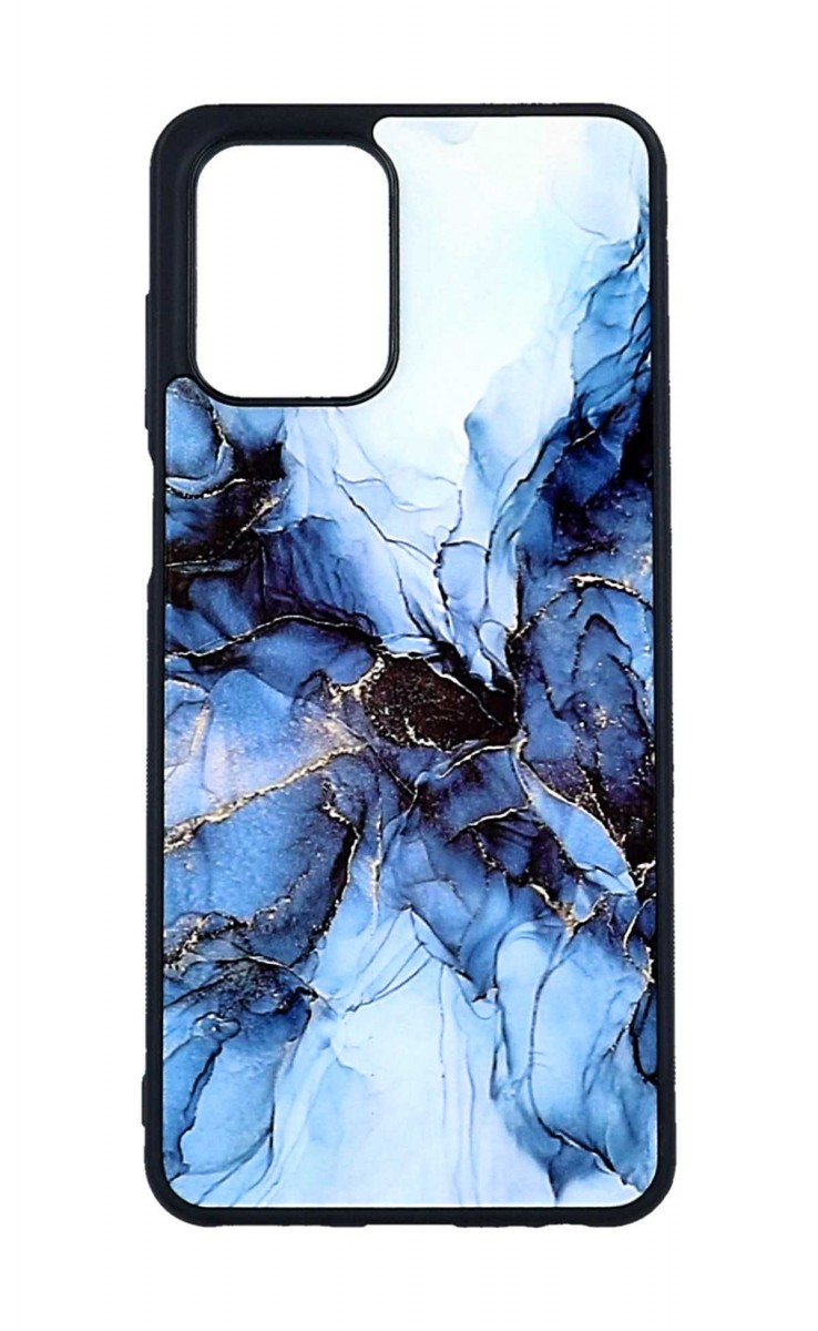 Levně Kryt TopQ Marble Motorola Moto G73 pevný Smoky Blue 98187 (pouzdro neboli obal na mobil Motorola Moto G73)