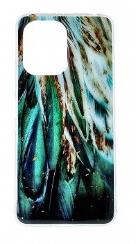 Zadní kryt Gold Glam na Xiaomi Redmi 13C Feathers