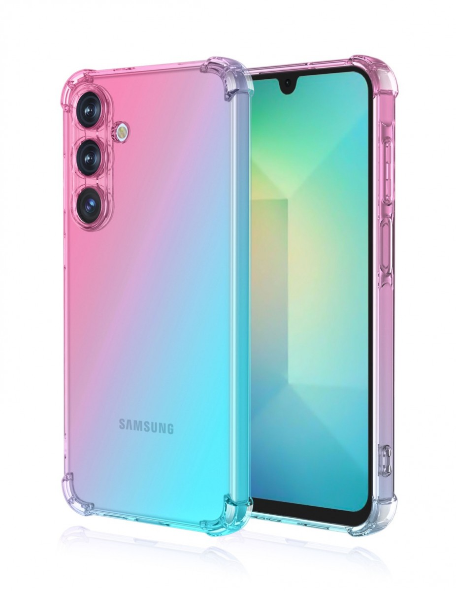 Kryt TopQ Samsung A26 5G Shock duhový mentolovo-růžový 138332