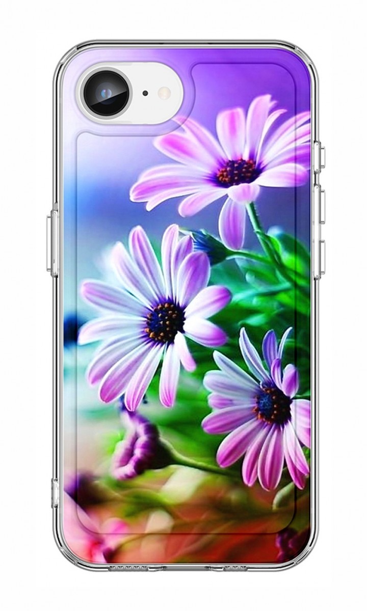 Levně Kryt TopQ Image iPhone 16e pevný Fialové květy 138387 (pouzdro neboli obal na mobil iPhone 16e)
