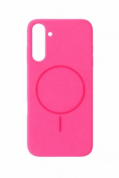 Zadní kryt Magsafe Slim Silicone pro Samsung Galaxy S25 růžový