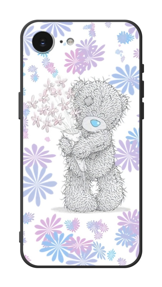 Zadní kryt DARK na iPhone 16e Floral Teddy
