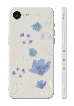 Zadní kryt Design na iPhone 16e Modré kvítky