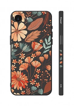 Zadní kryt Design na iPhone 16e Luční kvítí černý