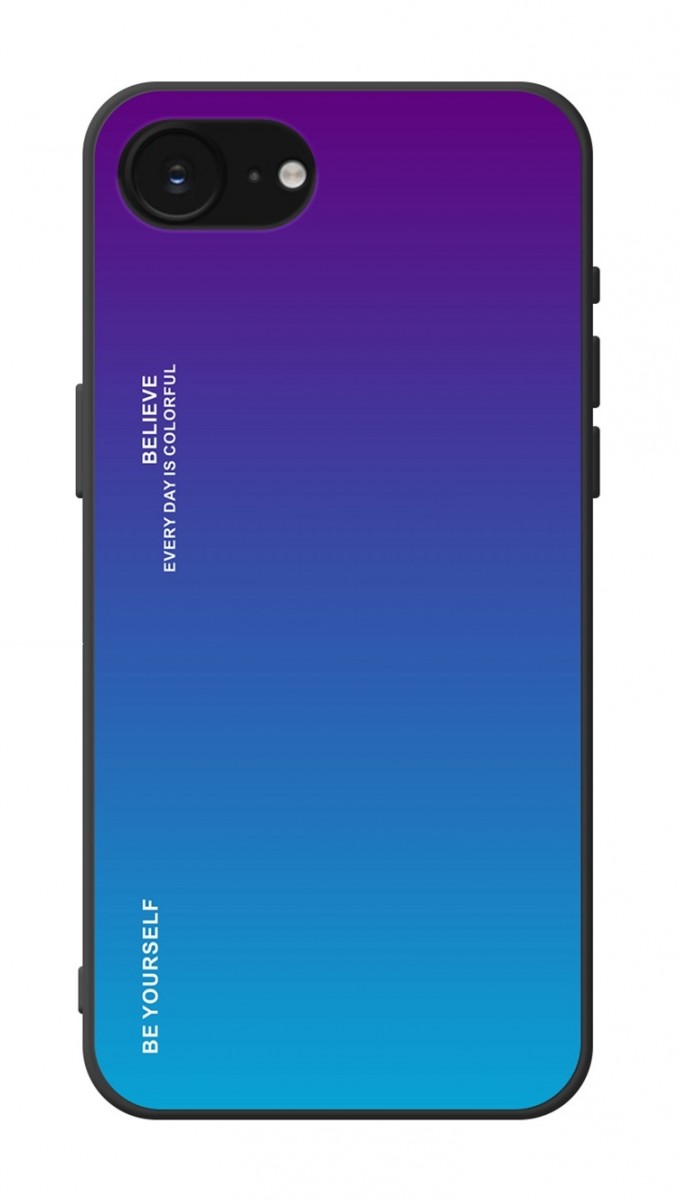 Zadní pevný kryt LUXURY na iPhone 16e duhový purpurový