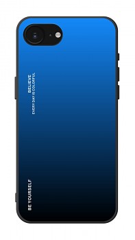 Zadní pevný kryt LUXURY na iPhone 16e duhový modrý