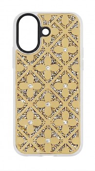 Zadní kryt Flower pro iPhone 17 zlatý