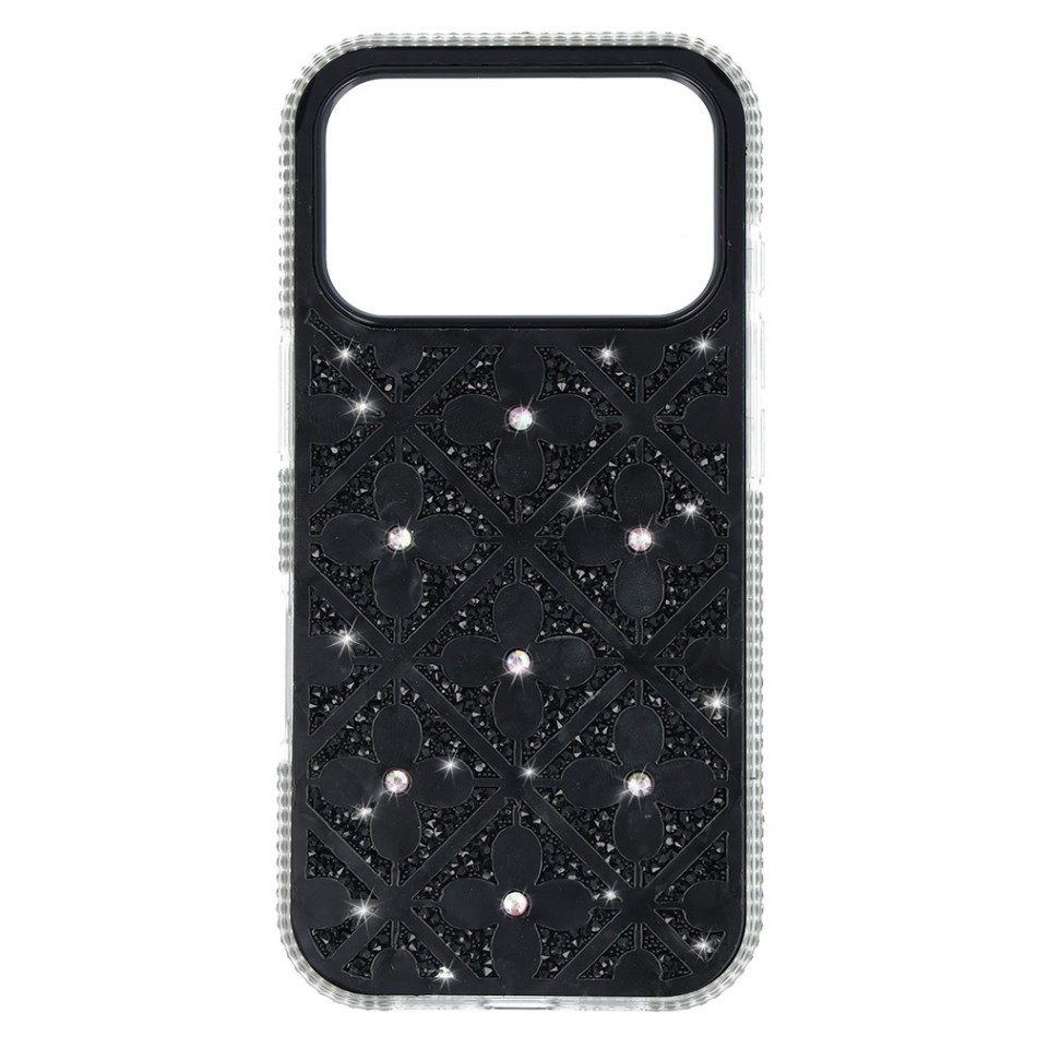 Zadní kryt Flower pro iPhone 17 Pro černý