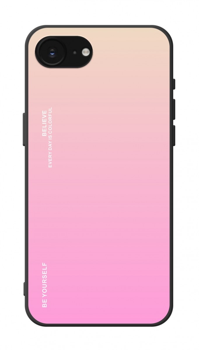 Zadní pevný kryt LUXURY na iPhone 16e duhový meruňkový