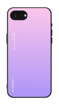 Zadní pevný kryt LUXURY na iPhone 16e duhový růžový 
