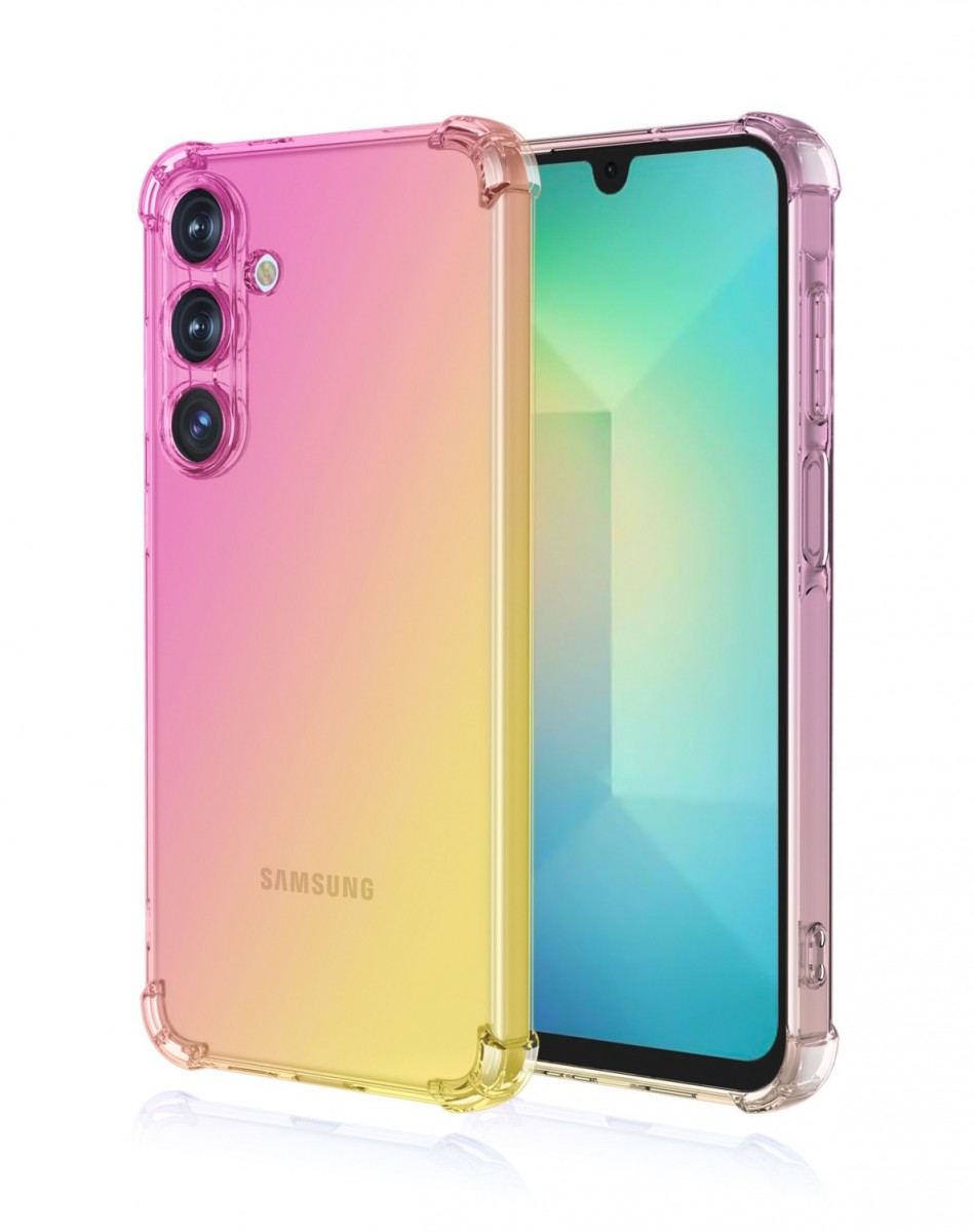 Zadní kryt na Samsung A26 5G Shock duhový růžovo-žlutý