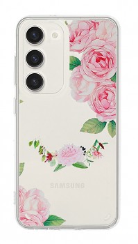 Zadní kryt Flower na Samsung S23 s růžovými květy