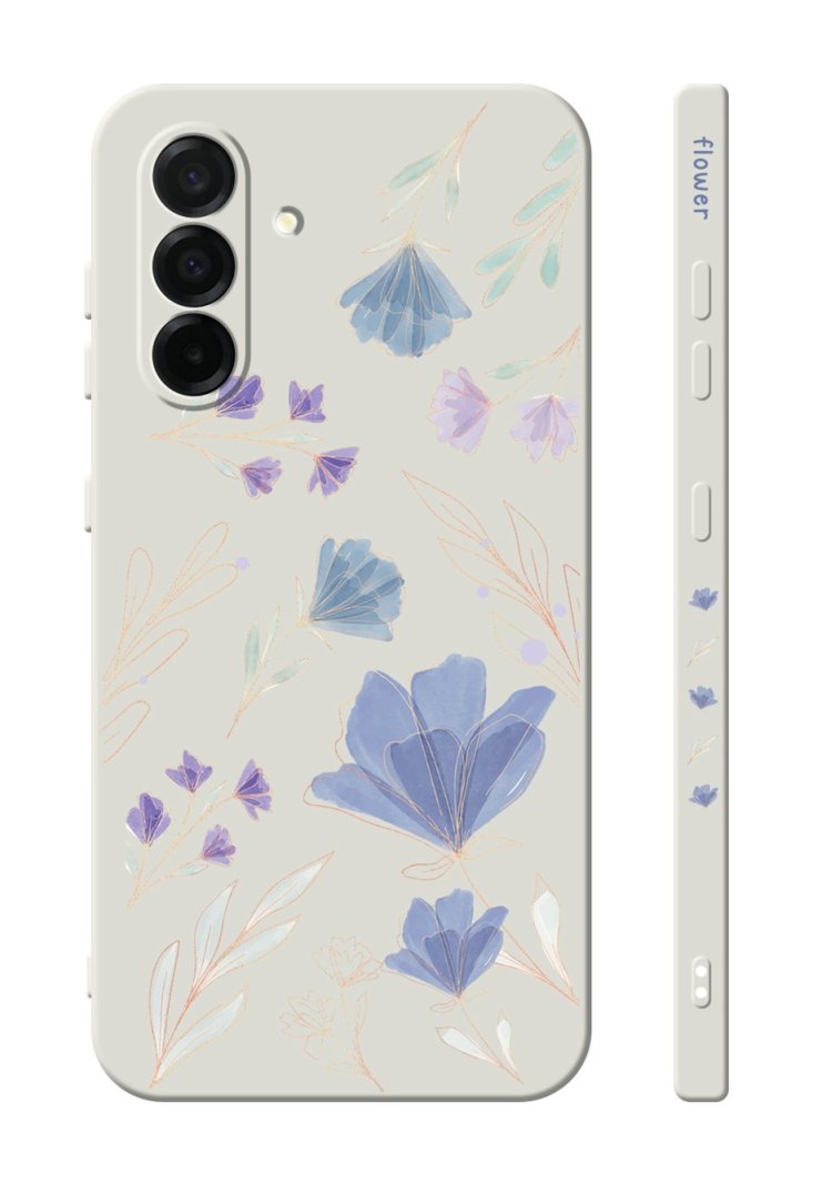 Zadní kryt Design na Samsung A56 Modré kvítky