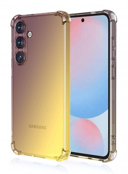 Zadní kryt na Samsung A36 Shock duhový purpurovo-žlutý