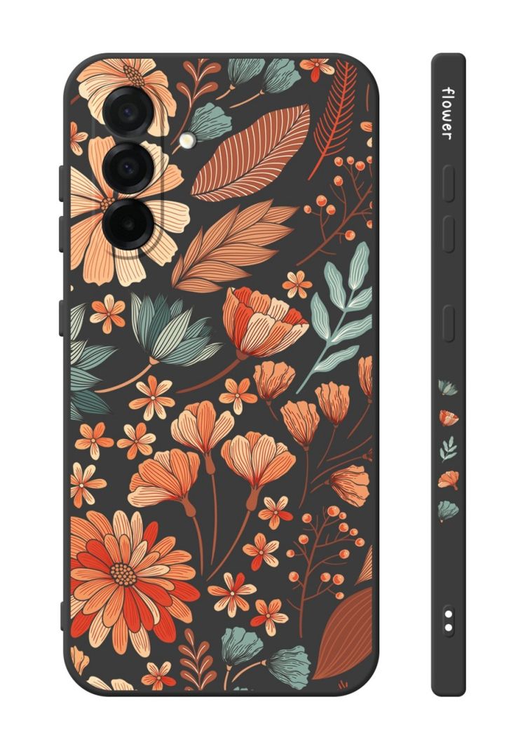 Zadní kryt Design na Samsung A36 Luční kvítí černý