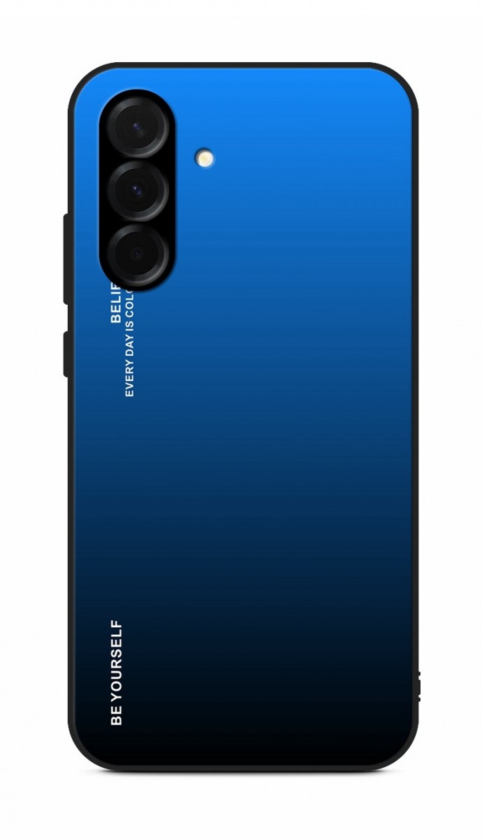 Zadní pevný kryt LUXURY na Samsung A36 duhový modrý