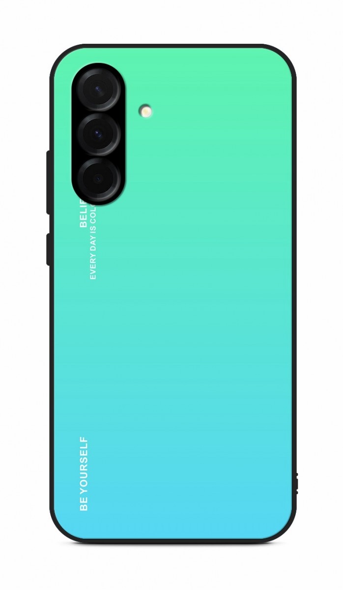 Zadní pevný kryt LUXURY na Samsung A36 duhový zelený