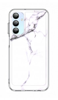 Zadní pevný kryt na Samsung A15 Mramor bílý