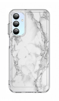 Zadní pevný kryt STYLE na Samsung A15 Mramor bílý