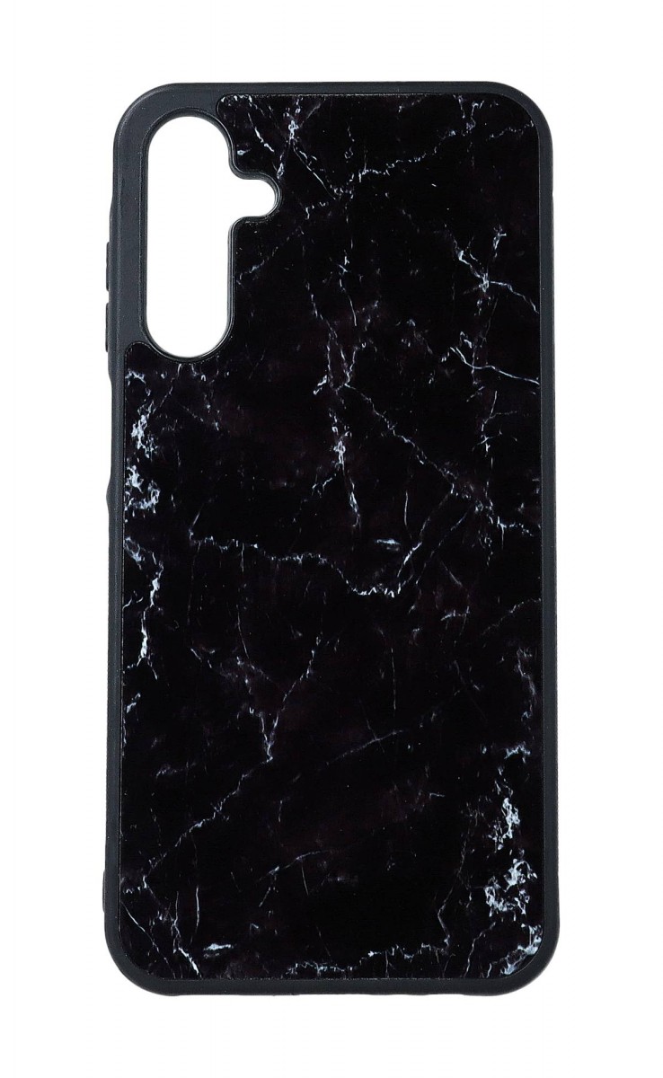 Zadní pevný kryt Marble na Samsung A15 Smoky Black